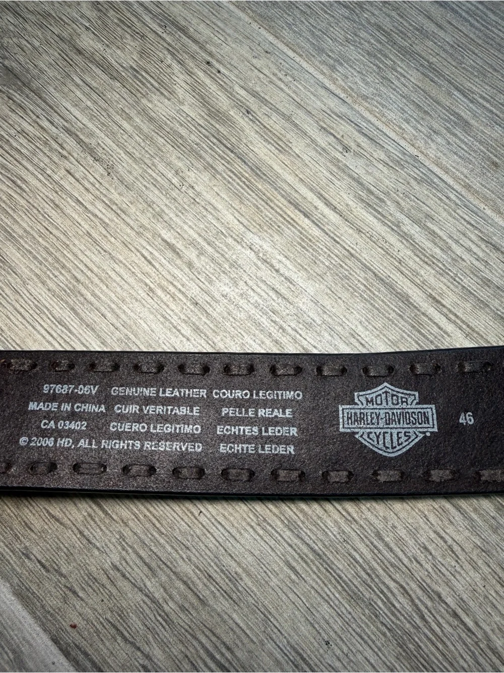 Harley Davidson Vintage Willie G Belt And Buckle Chrome Skull Motorcycle Y2K 46